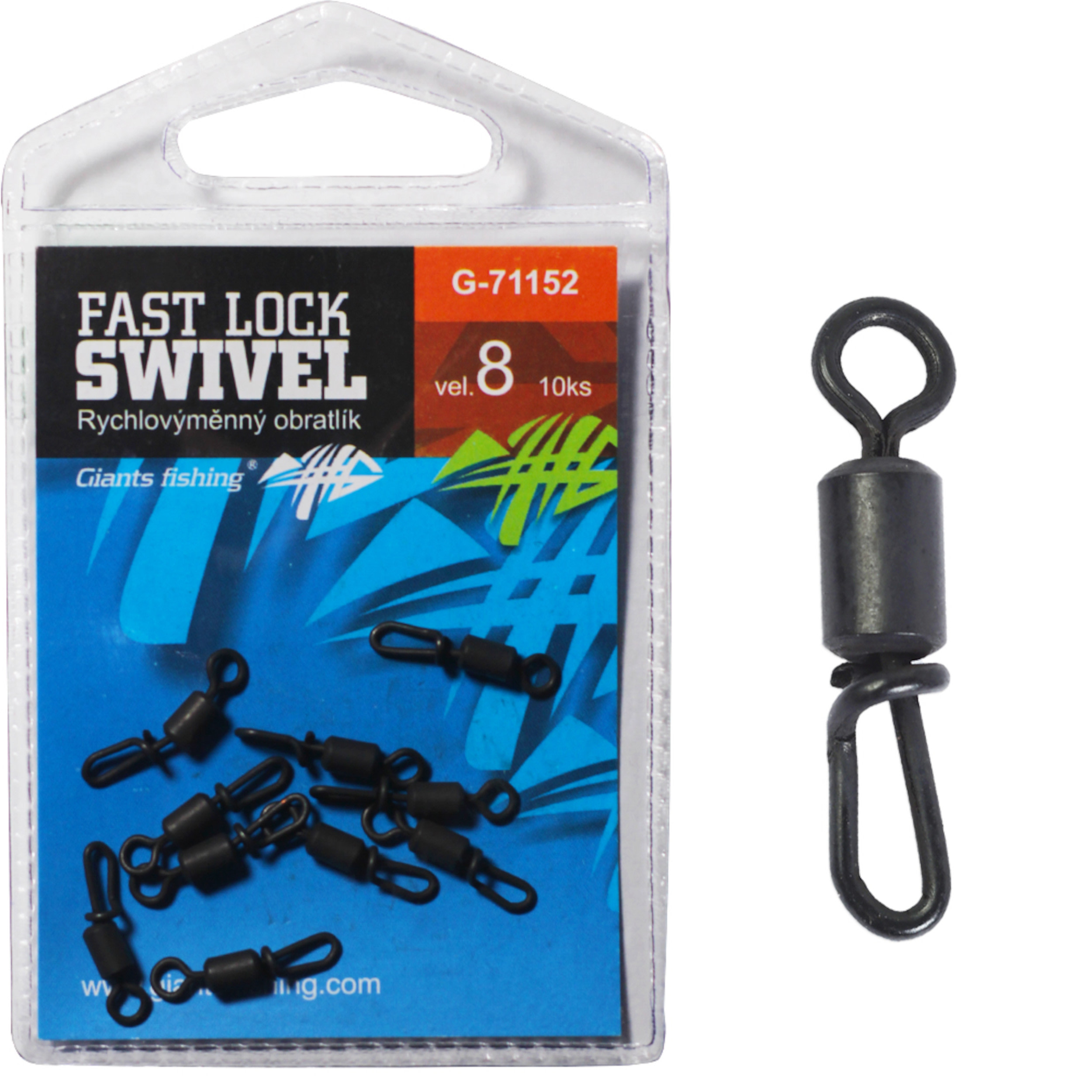 Fast Lock Swivel, vel.8/10db gyorskapocs
