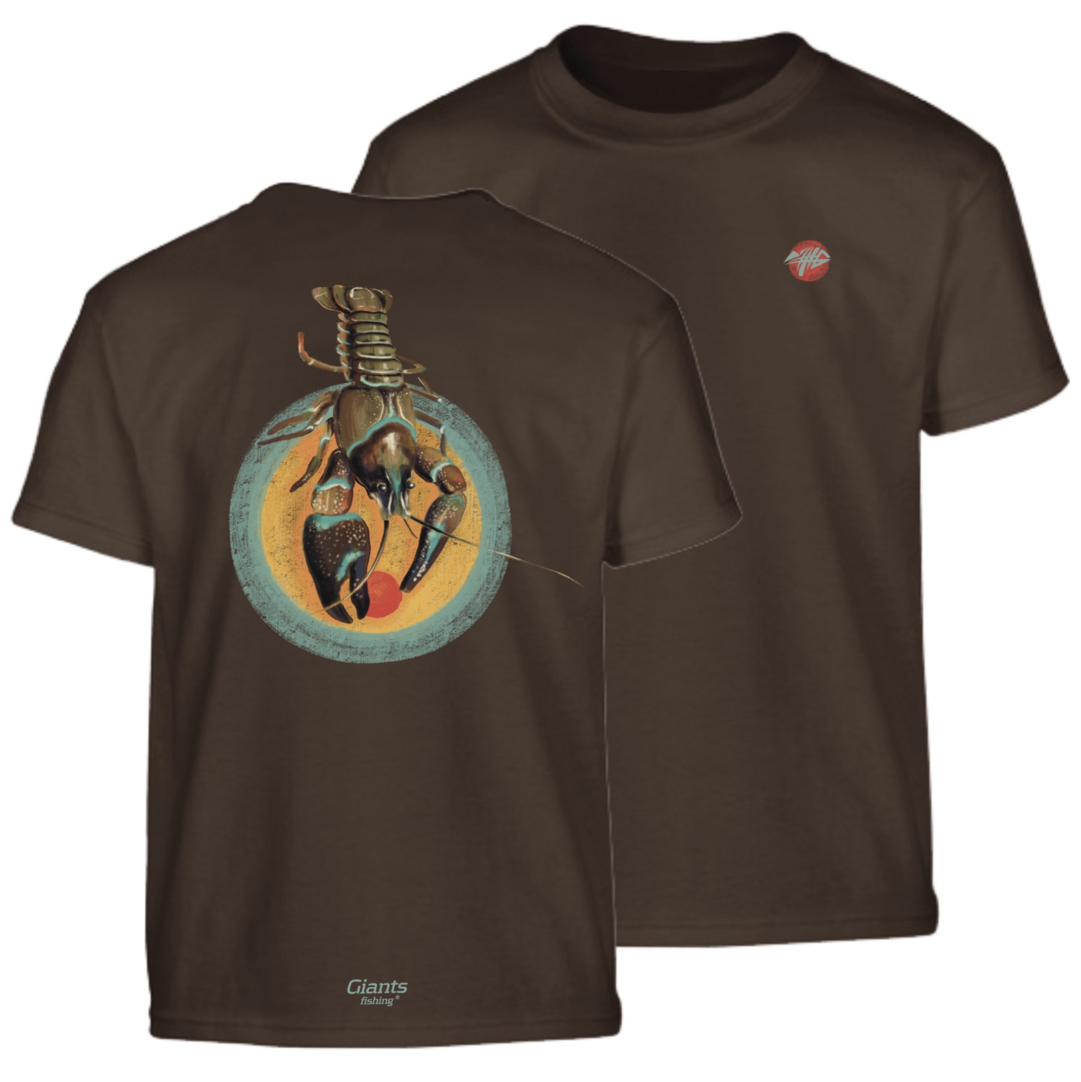 Giants fishing Tričko dětské hnědé Rak 